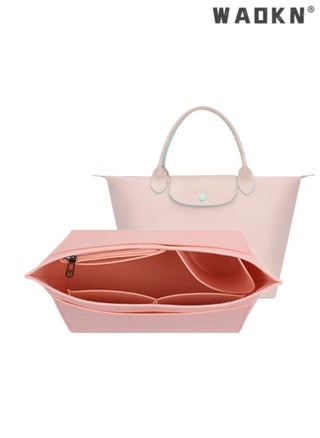 Inner Tank Short Handle Small Storage Bun Dumpling Bun Felt Makeup Bun Multi Pocket Felt Handbag Organizer, Folding Tote Bag organizer insert, for Insert Wallet Organizer, Small, Pink - pzsku/Z13BC52AE1C224DA4B640Z/45/1747189505/a5b065b9-a329-495b-8c3f-f60ba7332358