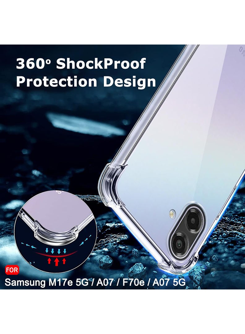 Case Up Clear Case for Samsung Galaxy A07/A07 5G/ F70e/ M17e 5G Shock-Absorption TPU Cell Phone Cover with Reinforced Corners, Soft Flexible & Crystal Clear Protective Bumper Case - Image 4