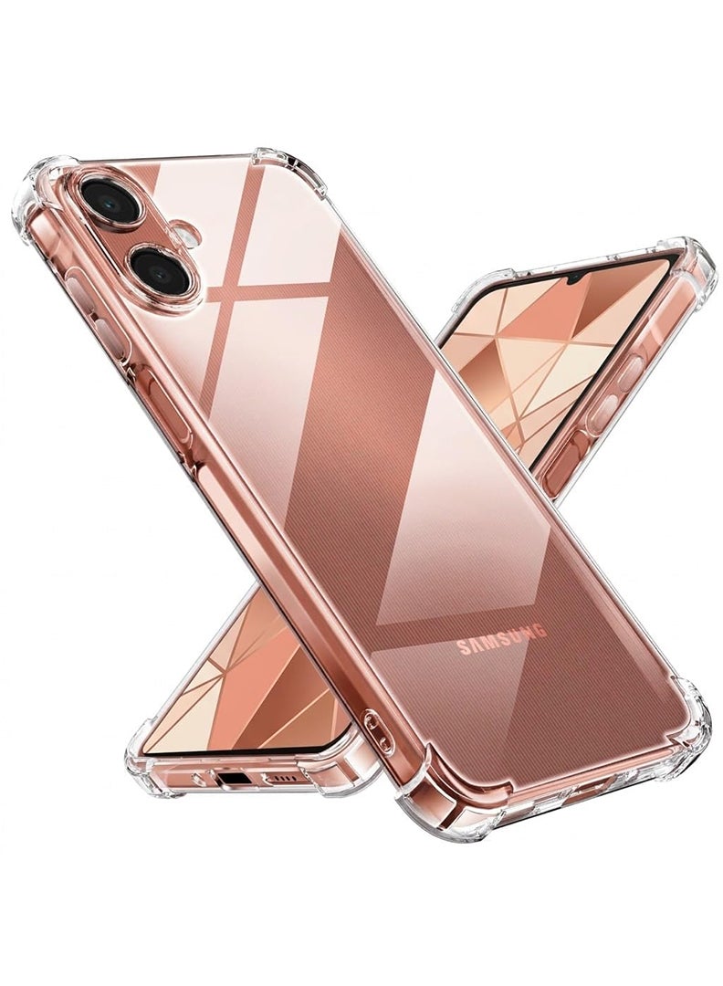 Case Up Clear Case for Samsung Galaxy A07/A07 5G/ F70e/ M17e 5G Shock-Absorption TPU Cell Phone Cover with Reinforced Corners, Soft Flexible & Crystal Clear Protective Bumper Case