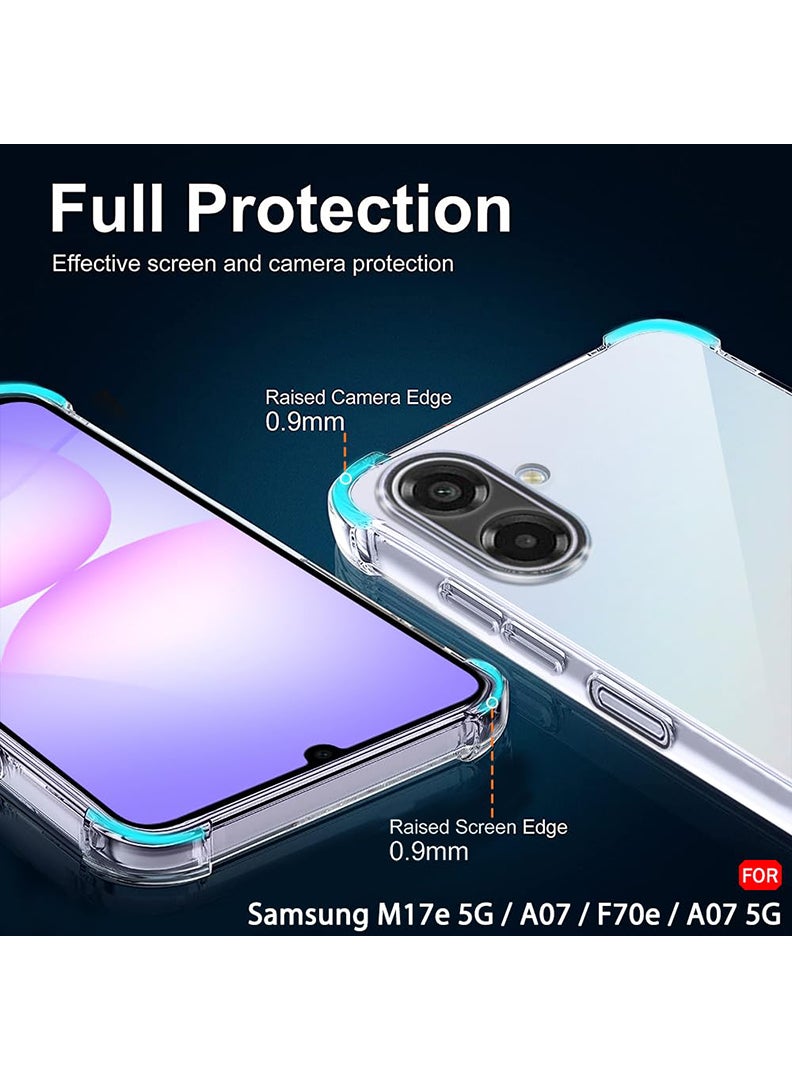 Case Up Clear Case for Samsung Galaxy A07/A07 5G/ F70e/ M17e 5G Shock-Absorption TPU Cell Phone Cover with Reinforced Corners, Soft Flexible & Crystal Clear Protective Bumper Case - Image 3