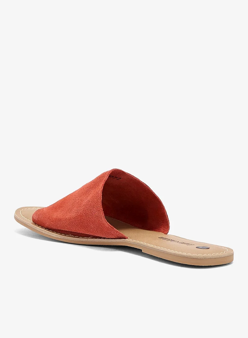 ليذر_كوليكشن صندل مسطح أساسي