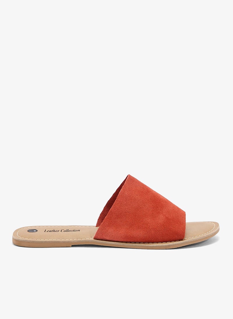 LEATHER COLLECTION Essential Flat Sandal - Image 1