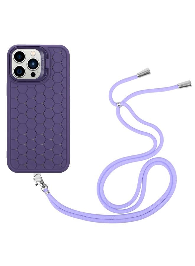 Zaboon Case For iPhone 12 Pro Max Honeycomb Radiating Lens Holder Magsafe Phone Case with Lanyard - Image 2