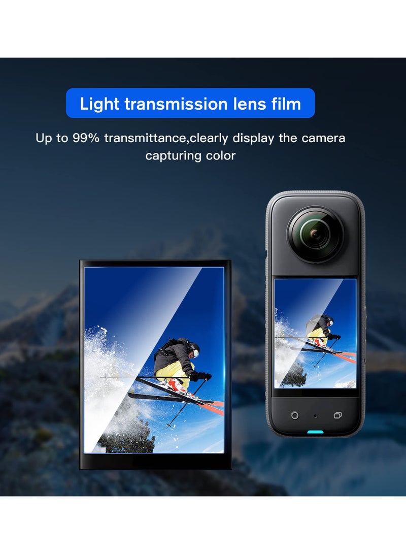 KASTWAVE Insta360 X3 Curved Screen Protector, Flexible TPU Curved Film (4-Pack) - Image 3