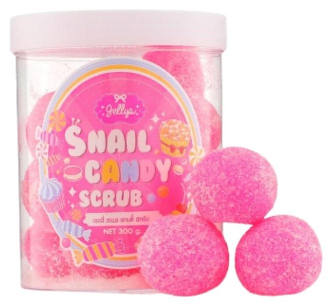 جيليز مقشر للجسم، مقشر حلوى الحلزون للجسم، 6 كرات، 300 جرام - Image 1