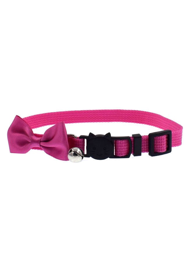 NIBEMINENT Pet Bow Tie Safety Collar Belt Pink/Black