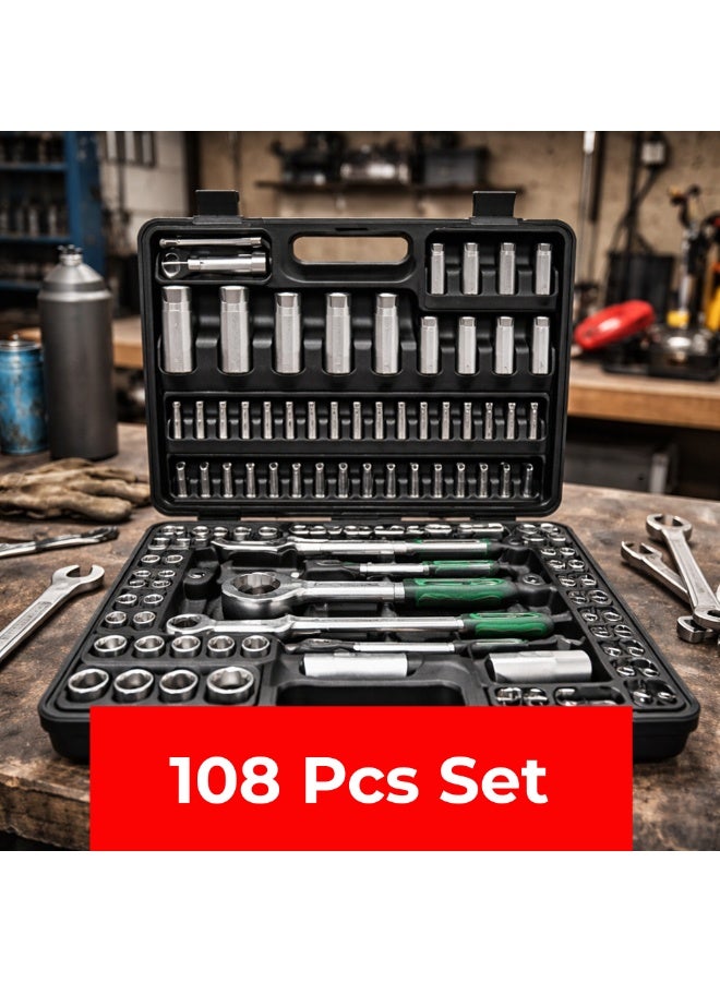 Manful Precision 108 Pcs Ratcheting Screwdriver & Socket Bit Set – Repair Tool Kit with Magnetic Driver, Multi-Tool Screwdriver Tool Set with Box Alloy Steel Small Electric - Image 2