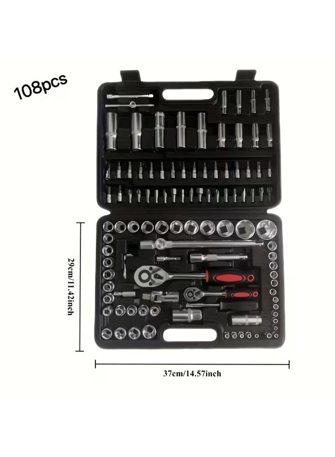 Manful Precision 108 Pcs Ratcheting Screwdriver & Socket Bit Set – Repair Tool Kit with Magnetic Driver, Multi-Tool Screwdriver Tool Set with Box Alloy Steel Small Electric - Image 5