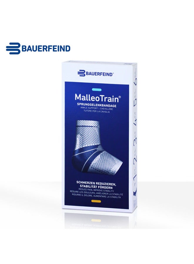 Bauerfeind Ankle Support Malleotrain German Original, Pressure-reducing Massage, Silver Titanium Gray Left Foot, Size 5, Single Piece - Image 4