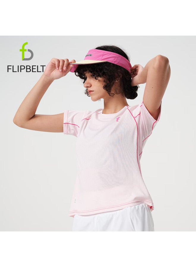 Flipbelt Women's Short Sleeve Breathable Sports Casual Fitness Top Running T-shirt Ice Blue S - Image 1