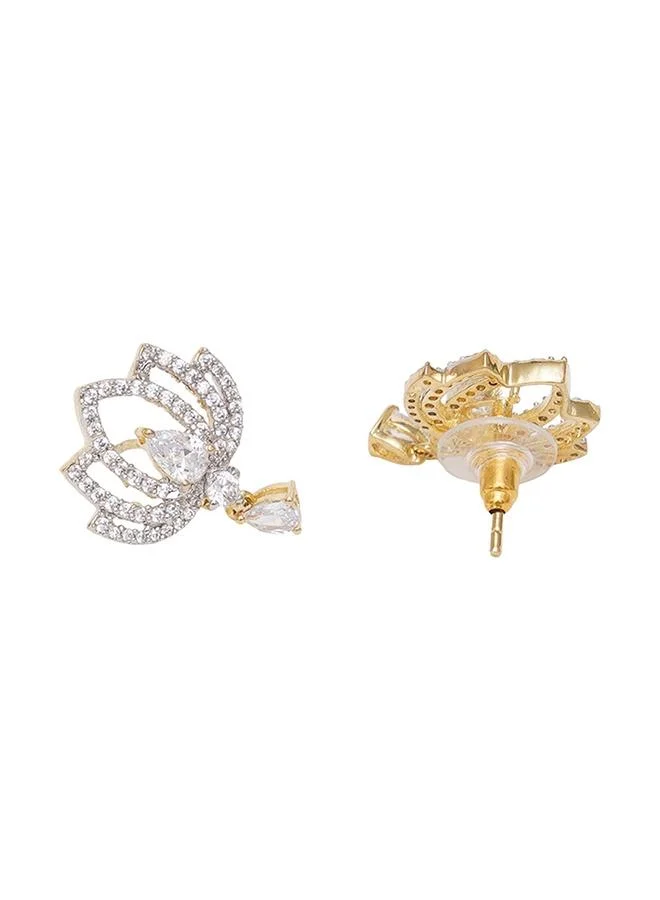 VOYLLA Sparkling Essentials Gold Plated Floral Mangalsutra Set