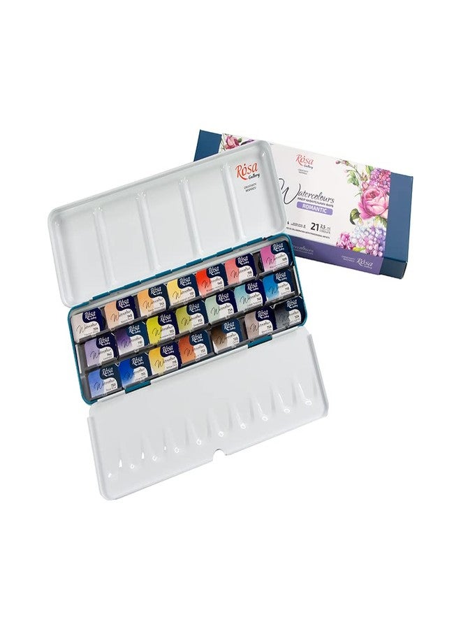 Rosa Gallery Romantic Professional Watercolor Paint Set, 21 Water Colors of 2.5 ml, High Lightfastness Paints Kit for Artists, Adult, Lightweight and Portable Metal Case - Image 5