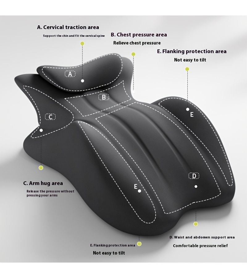 Pink Neck Traction Pillow Ergonomic Support for Neck Pain Relief Medium Firm Wave Design - Image 5