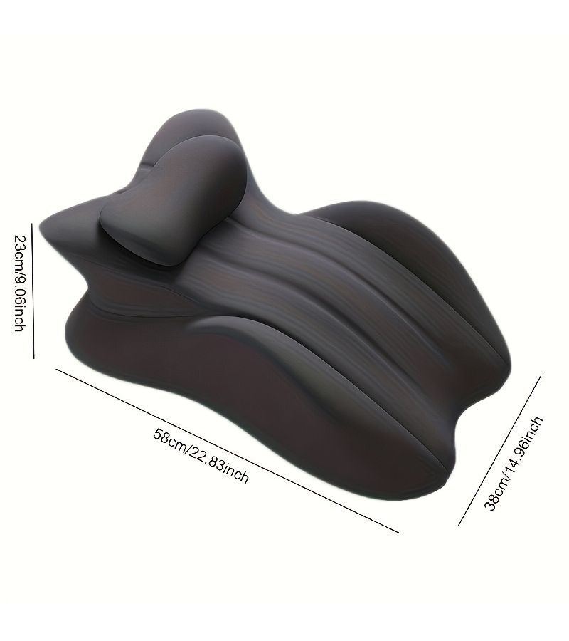 Pink Neck Traction Pillow Ergonomic Support for Neck Pain Relief Medium Firm Wave Design - Image 3