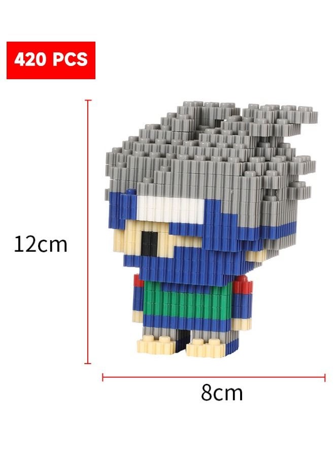 null - Naruto Kakashi & Gaara Building Bricks Set, DIY Block Building Set, Classic Mini Building Bricks, Assembling Building Blocks Suitable for Boys and Girls Aged 14 and Up（2 Sets, 954 Pcs in Total) - Image 1