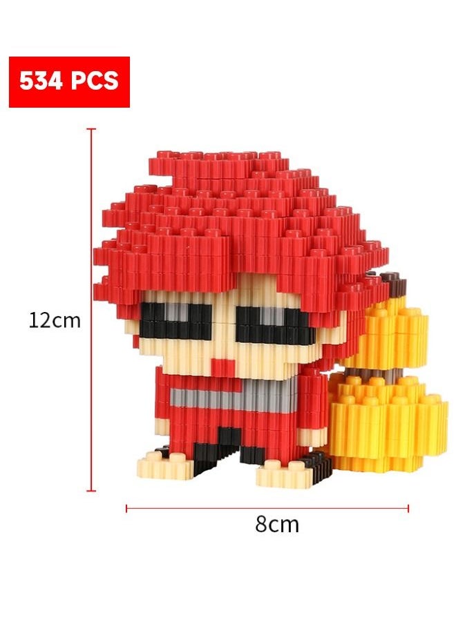 null - Naruto Kakashi & Gaara Building Bricks Set, DIY Block Building Set, Classic Mini Building Bricks, Assembling Building Blocks Suitable for Boys and Girls Aged 14 and Up（2 Sets, 954 Pcs in Total) - Image 1