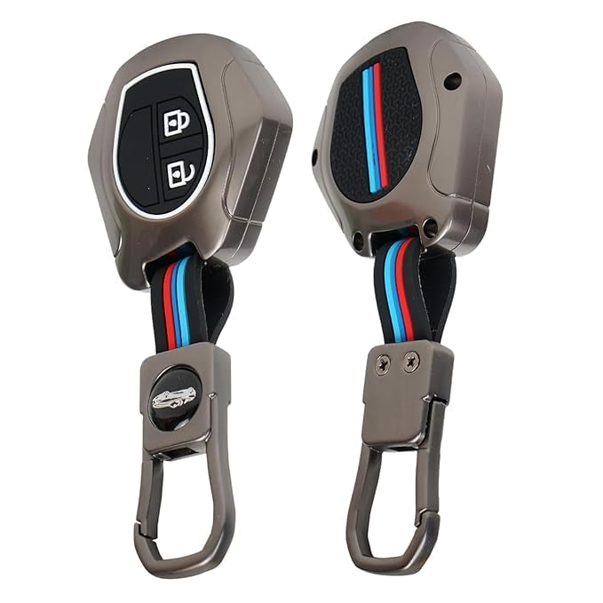 Shopsidex Key Cover Maruti metel Premium Metal Key Cover Compitable for Suzuki Swift | Ertiga | Wagonr | Celerio | Swift Dzire | Alto | Fronx | Breza | S Presso | Ignis 2 Button Remote Key - Image 1