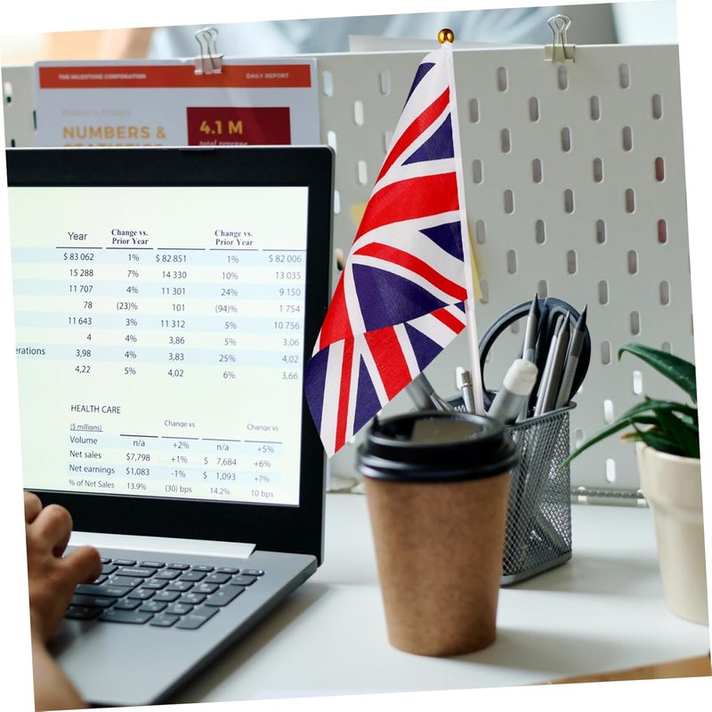 CANIGHT Great Britain Flags 100pcs Uk Hand Flag Mini Size Lightweight and Portable for Events - Image 4