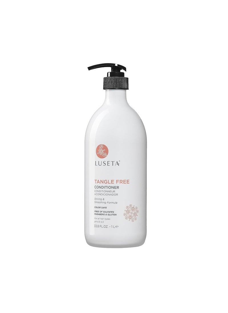 L LUSETA - Luseta Tangle Free Routine Conditioner for Women and Men - Sulfate Free, Detangling Conditioner with Keratin and Argan Oil, Color Safe for Curly and Wavy Hair - 33.8oz - Image 1