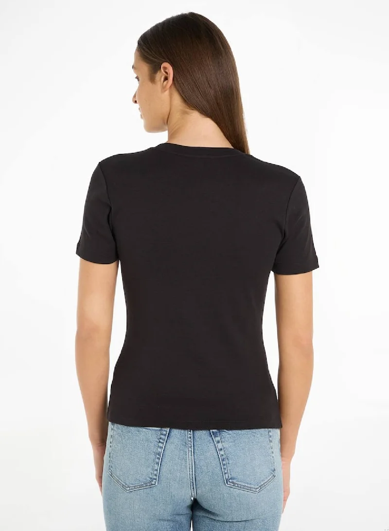 TOMMY HILFIGER Flag Embroidery Slim Fit T-Shirt