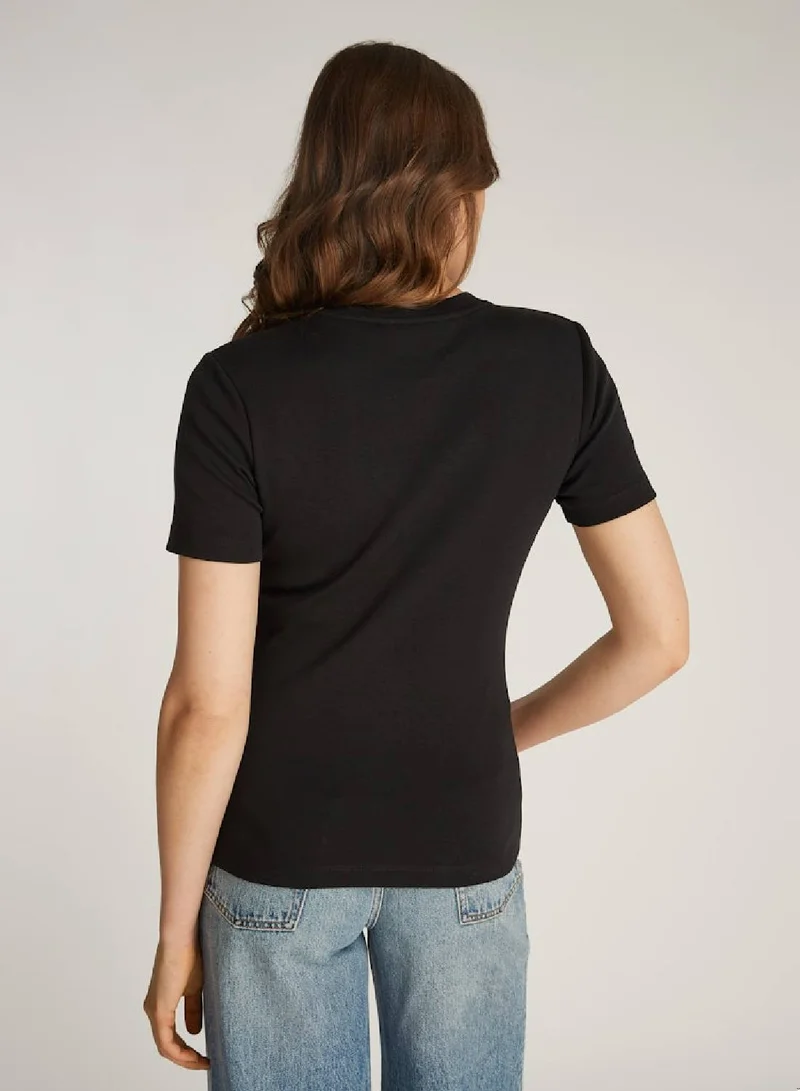 TOMMY HILFIGER Flag Embroidery Slim Fit T-Shirt