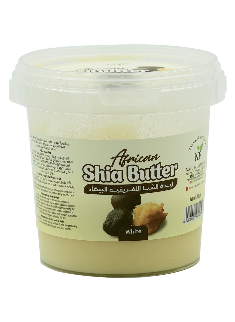Natural Forever African Shea Butter White, 200gm  - Image 1