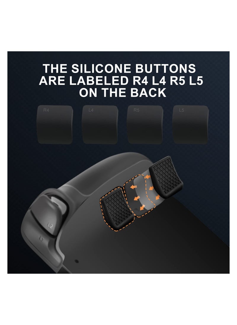 Back Button Enhancement Set for Steam Deck - Non-Slip Handle Grip Pads with Double-Sided Adhesive, 8-Piece Kit for Improved Gaming Experience.