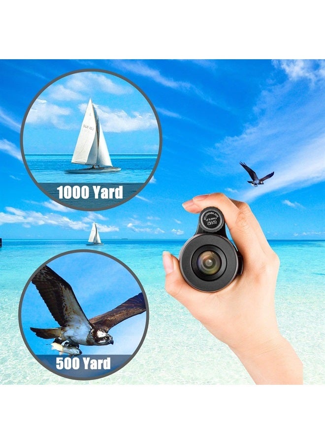 FEEMIC منظار أحادي عالي القوة 8x42، منظار مدمج محمول مقاوم للماء، مقاوم للضباب، مقاوم للصدمات مع حزام يد للبالغين والأطفال لمشاهدة الطيور، الصيد، التخييم، المشي، السفر، الحياة البرية، المناظر الطبيعية - Image 4