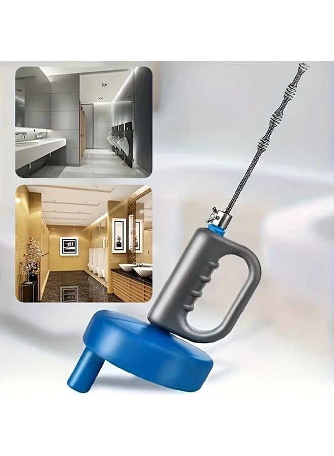 Blue 7m 275 59inch Drain Auger Uncharged Pipe Clog Remover for Kitchen Sink Toilet Plumbing Maintenance - Image 4