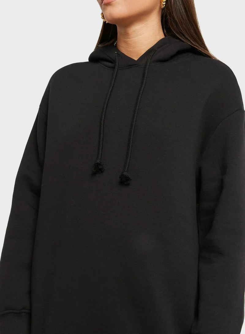 MONKI Drawstring Cuffed Hoodie