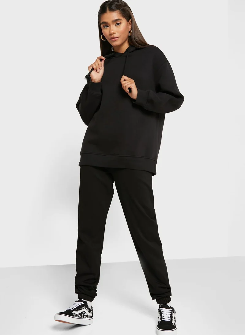 MONKI Drawstring Cuffed Hoodie