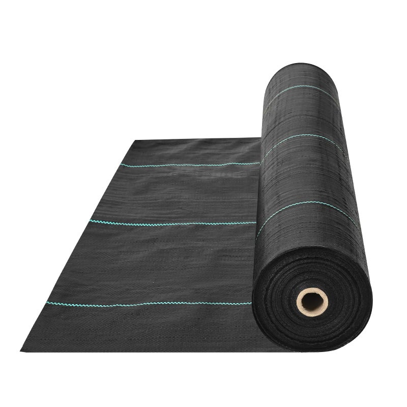 VEVOR قماش عشب VEVOR للحواجز، 6*100FT قماش حديقة مقاوم للأعشاب، قماش تحكم بالأعشاب من PP المنسوج، قماش ممر السيارات، قماش جيوتكستايل للتنسيق الحدائقي، غطاء أرضي، حصار للأعشاب، أسود - Image 1