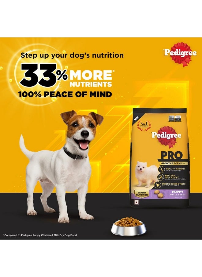 Pedigree Pedigree PRO Puppy (2 to 9 Months) Small Breed Dry Dog Food, 1.2 kg, High-Protein Dog Food, Expert Nutrition with 33%* More Nutrients  - Image 2