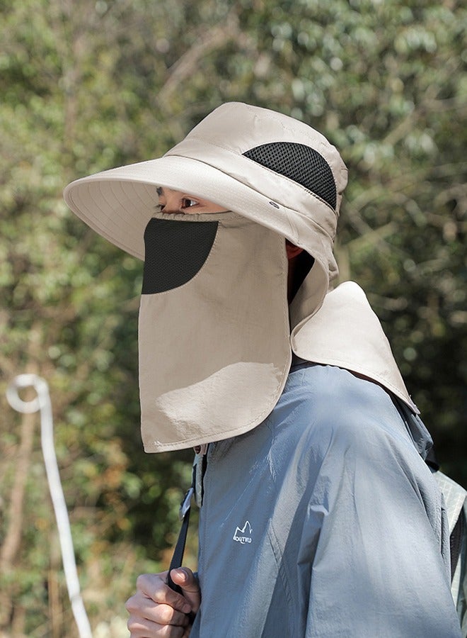 Outdoor sun shield face fisherman hat shade - Image 2