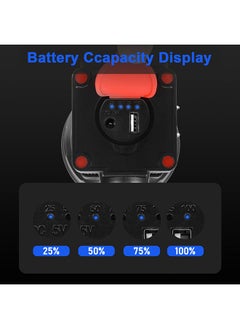 XiuWoo Bright Rechargeable Flashlight, Handheld 12800mAh High Power LED Spotlight Power Display Searchlight with Lantern and Power Bank Function for Home Security, Camping, Boating, Hunting  - Image 4