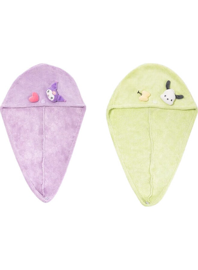 Miniso Kuromi 3D Antibacterial Hair Drying Cap, Portable Hair Wiping Quick-Drying Towel, 60X23Cm - Image 3