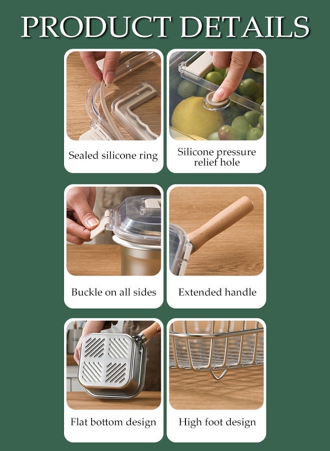 Stainless Steel Deep Fryer,Portable Cooking Pot with Frying Basket and Detachable Handle,Multi-Functional Food Container for Outdoor - Image 3