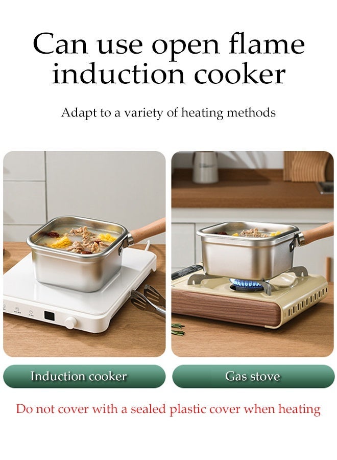 Stainless Steel Deep Fryer,Portable Cooking Pot with Frying Basket and Detachable Handle,Multi-Functional Food Container for Outdoor - Image 5