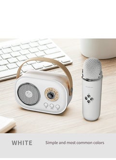 GULFLINK C20 PLUS Mini Wireless BT Audio Home Singing Karaoke Integrated Microphone Speaker Stereo Home KTV Set Handsfree Call White  - Image 4