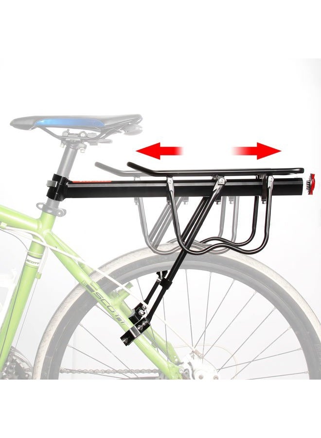 HOMEE Rear Bike Rack, 110 lbs / 50KGS Bike Cargo Racks Frame Aluminum Alloy Universal Adjustable Cycling Equipment Stand Footstock Bicycle Luggage Carrier with Tools and Reflector for 26"-29" Frames - Image 4