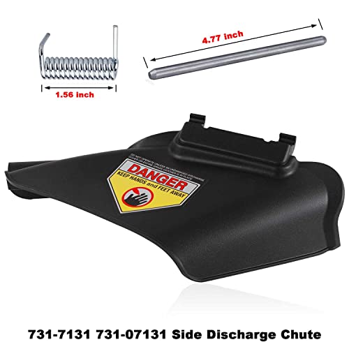 DECKMAN 731-07131 Lawn Mower Side Discharge Chute, Compatible with MTD, Cub Cad, Craftsman, Murray Hand-Pushed Lawn Mower, Also for Troy Bilt Mower TB110, TB130, TB200, TB230, TB240, etc, Replaces 731-7131 - Image 3