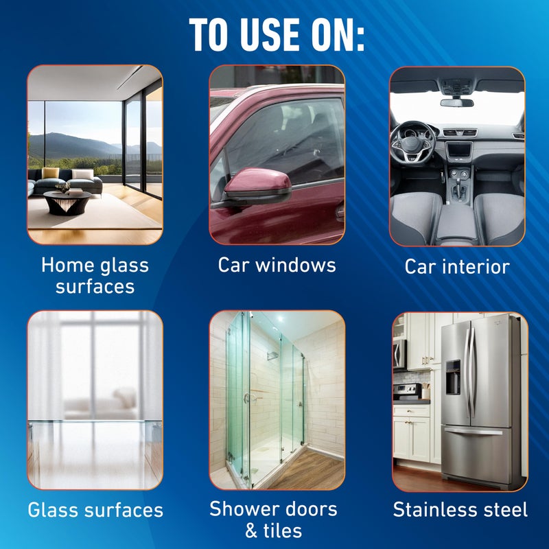 UNGER ProClean Connect and Clean Indoor Window Cleaning Kit, Washing Tool with Swivel Head for Tight Corners and Edges, Streak-Free Results on Glass and Mirrors, Reusable Microfiber Pads - Image 2