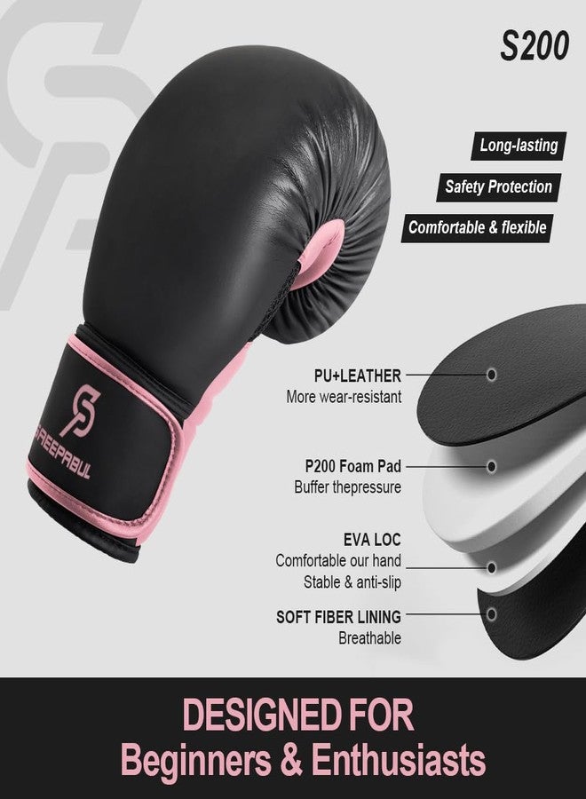 SAEEPABUL Essential Boxing Gloves for Men and Women Suitable for Boxing Kickboxing Mixed Martial Arts Maui Thai MMA Heavy Bag Fighting Training Raspberry, 16oz… - Image 2