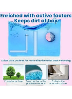 Adando Adando Ultra Clean Toilet Bowl Cleaning Tablets for Deodorizing, Descaling and Stain Removing, Toilet Cleaning Tablets Toilet Bowl Cleaner (5 Pack)  - Image 2