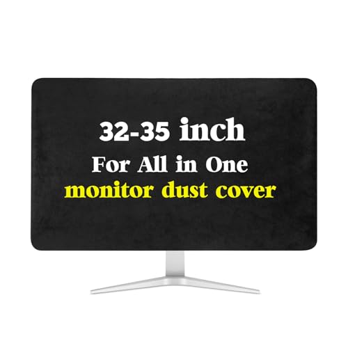 GBOLE Monitor Dust Cover Compatible with iMac for All in One 32-35 inch Computer Anti-Static Dustproof LCD Panel Case Computer Screen Protective Sleeve Desktop and TV Black - Image 1