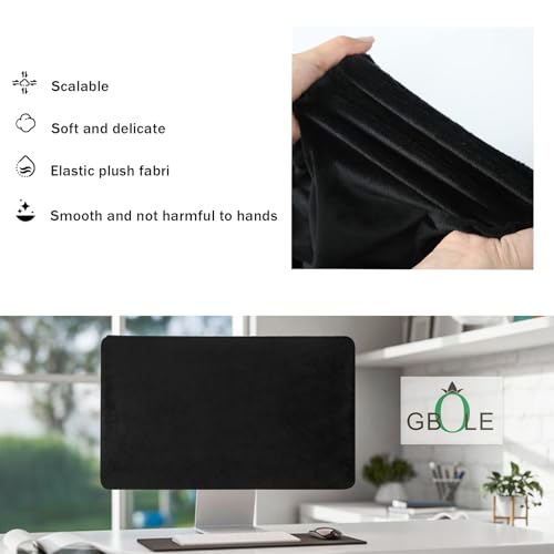GBOLE Monitor Dust Cover Compatible with iMac for All in One 32-35 inch Computer Anti-Static Dustproof LCD Panel Case Computer Screen Protective Sleeve Desktop and TV Black - Image 2