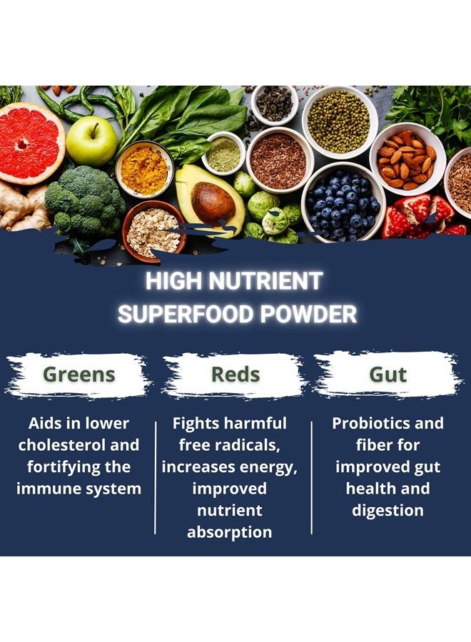 Gaspari Nutrition Greens and Reds: Organic Superfood Powder, Immune Support, Probiotics and Fiber, Vegan and Non-GMO, (30 Servings, Naturally Flavored) - Image 4