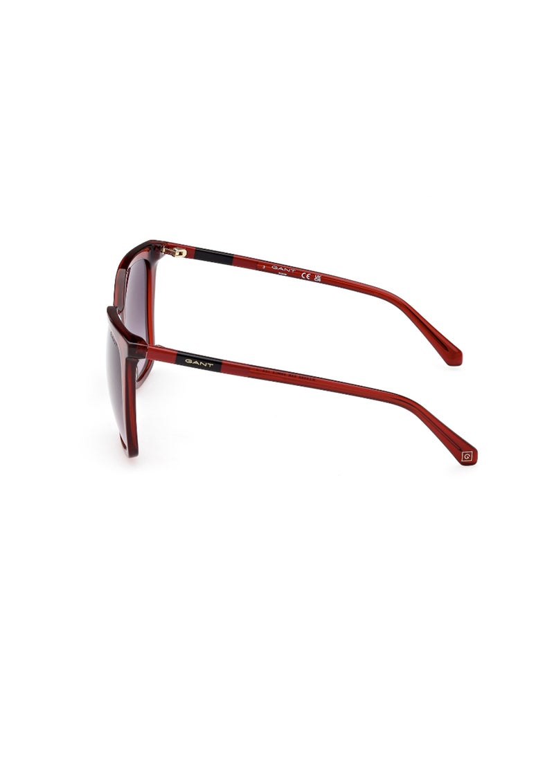 GANT Women's UV Protection Butterfly Shape Acetate Sunglasses GA809366B55 - Lens Size: 55 Mm - Shiny Red  - Image 4