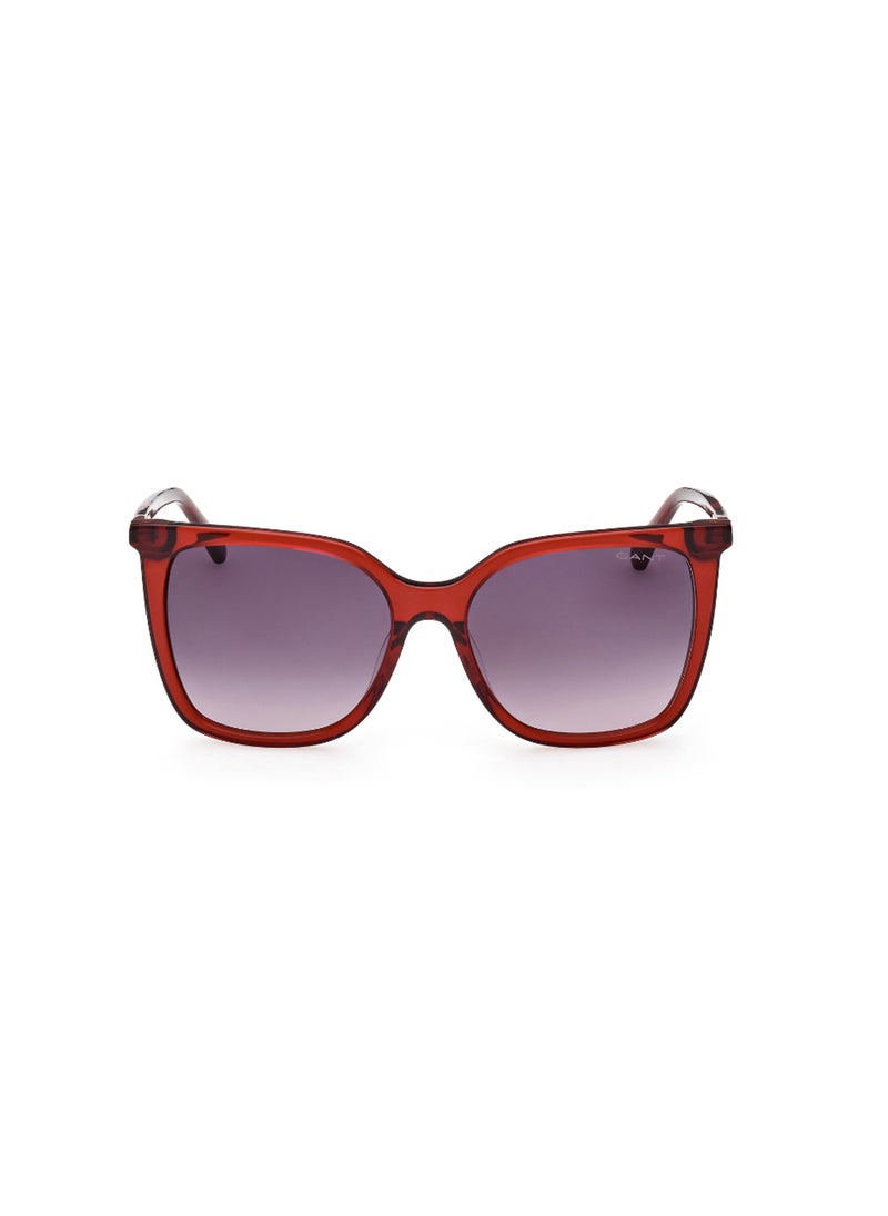 GANT Women's UV Protection Butterfly Shape Acetate Sunglasses GA809366B55 - Lens Size: 55 Mm - Shiny Red  - Image 2