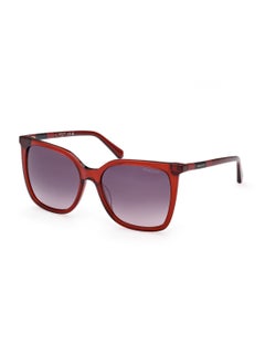 GANT Women's UV Protection Butterfly Shape Acetate Sunglasses GA809366B55 - Lens Size: 55 Mm - Shiny Red  - Image 1